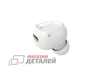 Bluetooth моногарнитура BOROFONE BC28 Shiny Sound MINI BT 5.0 вставная (белая)