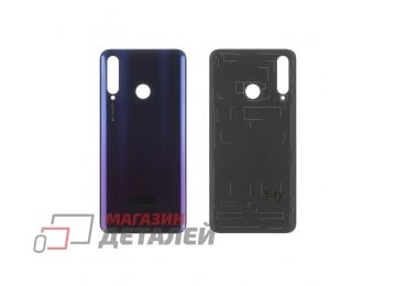 Задняя крышка аккумулятора для Huawei Honor 10i (HRY-LX1T)/20e (синий) со стеклом камеры