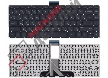 Клавиатура для ноутбука HP Stream 14-ax черная без рамки, плоский Enter