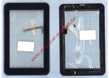 Сенсорное стекло (тачскрин) для Huawei Mediapad 7 Vogue S7-602 черный с рамкой