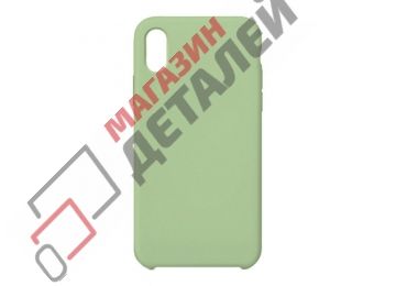 Силиконовый чехол для iPhone Xs Max "Silicone Case" (зеленый, блистер)