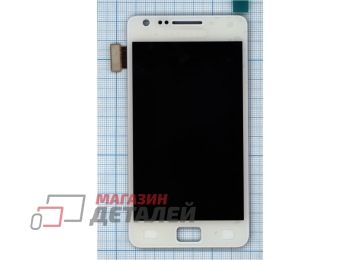 Дисплей (экран) в сборе с тачскрином для Samsung Galaxy S2 GT-I9100, Galaxy S2 Plus GT-I9105 белый