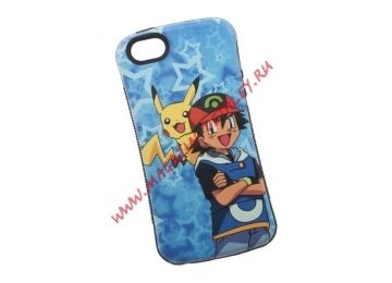 Защитная крышка Pokemon Go для Apple iPhone 5, 5s, SE синяя