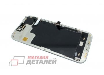 Дисплей (экран) в сборе с тачскрином для iPhone 15 Pro A3102 черный (Soft OLED/ Full HD)