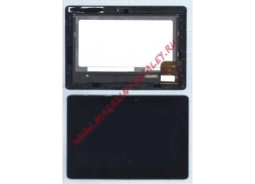 Дисплей (экран) в сборе (матрица N101ICG-L21 rev. C1+тачскрин) для Asus Transformer TF300 без ревизии черный с рамкой