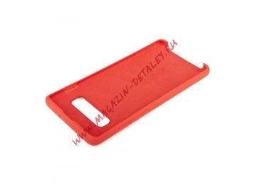 Силиконовый чехол для Samsung Galaxy S10 Plus "Silicone Cover" (красный/коробка)