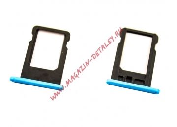 Держатель (лоток) SIM карты для Apple iPhone 5C голубой