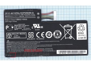 Аккумулятор AC13F8L для планшета Acer Iconia Tab A1-810 3.75V 5340mAh
