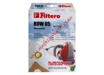 Мешки Filtero ROW 05 ЭКСТРА для пылесосов Thomas, Bork, Electrolux, Rowenta, AEG, Philips, Conti, Karcher, Siemens (2 штуки)