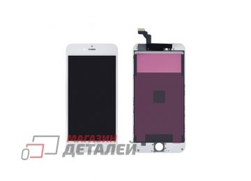 Дисплей (экран) в сборе с тачскрином для iPhone 6 Plus белый с рамкой (Premium LCD)