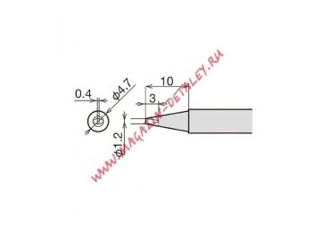 Сменное жало-нагреватель (картридж) RX-80HRT-1.2D d5.4х34.5мм для паяльника GOOT 24V