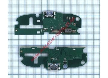 Шлейф разъема питания для Nokia 1 + микрофон + вибро
