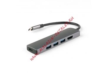 USB-концентратор IQFuture IQ-C5 Type-C USB Hub 5 в 1 черный