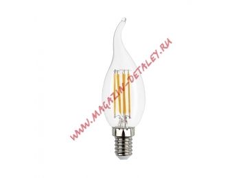 Светодиодная LED лампа "Свеча на ветру" FIL Smartbuy C37-05W, 3000 теплый свет, цоколь E14