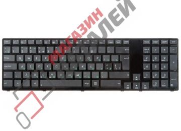 Клавиатура для ноутбука Asus K93SM, K93SV, K95VJ черная с рамкой, большой Enter