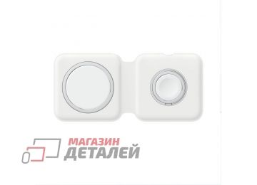 Беспроводное зарядное устройство Mag Safe Duo Charger ABK-Q500 USB-C (белое/коробка)