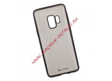 Защитная крышка "G-Case" для Samsung Galaxy S9 Plating TPU Case (прозрачная с черной рамкой)