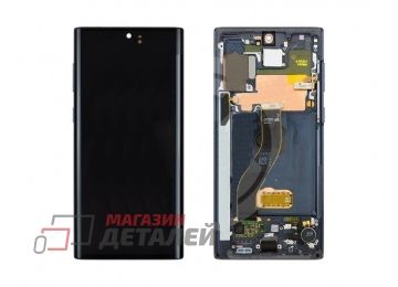 Дисплей (экран) в сборе с тачскрином для Samsung Galaxy Note 10+ (Plus) SM-N975FD черный с рамкой (Premium LCD)