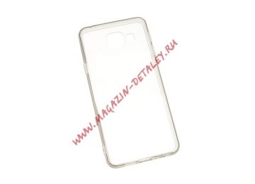 Силиконовый чехол для Samsung Galaxy A3 2016 TPU+PC Case жесткий контур, черный, прозрачный