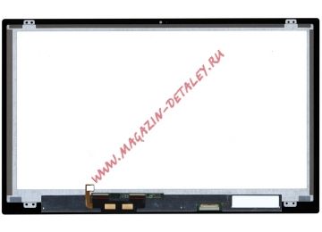 Экран (матрица)  в сборе с тачскрином для Acer Aspire V7-582 черный
