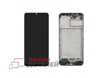 Дисплей (экран) в сборе с тачскрином для Samsung Galaxy M31 SM-M315F черный с рамкой (Premium SC LCD)