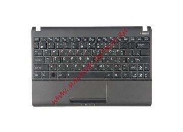 Клавиатура (топ-панель) для ноутбука Asus Eee PC X101, X101H, X101CH черная с черным топкейсом
