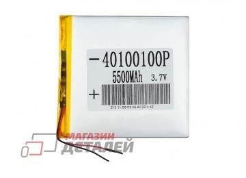 Аккумулятор универсальный 4x100x100 мм 3.8V 5500mAh Li-Pol (2 Pin)