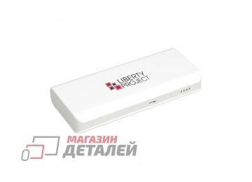 Универсальный внешний аккумулятор "LP" 10000mAh Li-ion 2 USB выхода 1А + 2,1А белый