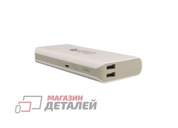 Универсальный внешний аккумулятор "LP" 13000mah Li-ion 2 USB выхода 1А + 2,1А белый (европакет)