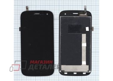 Дисплей (экран) в сборе с тачскрином для Micromax Canvas Magnus A117 черный