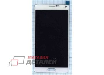 Дисплей (экран) в сборе с тачскрином для Samsung Galaxy Note 4 Duos SM-N9100 белый (Premium SC LCD)