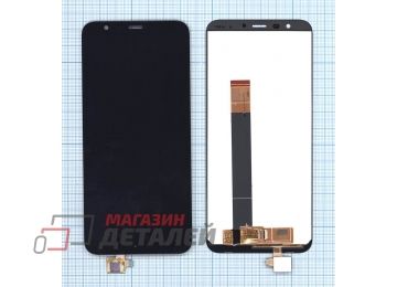 Дисплей (экран) в сборе с тачскрином для Meizu M8c черный