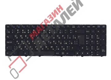 Клавиатура для ноутбука DNS Clevo WA50SFQ черная, большой Enter