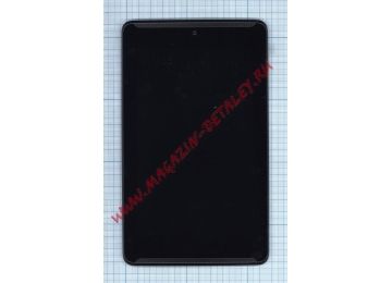 Дисплей (экран) в сборе с тачскрином для Asus FonePad 7 ME372CL черный с рамкой