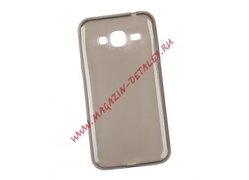 Силиконовый чехол для Samsung Galaxy J3 (2016) TPU Case прозрачный, серый