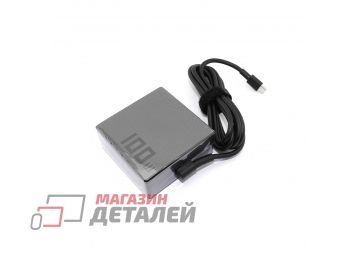 Блок питания (сетевой адаптер) для ноутбуков Asus 5-20V 3-5A 100W Type-C квадратный черный, с сетевым кабелем