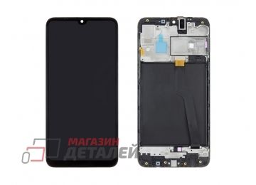 Дисплей (экран) в сборе с тачскрином для Samsung Galaxy A10 SM-A105FD, Galaxy M10 SM-M105FD черный с рамкой (Premium SC LCD)