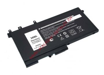 Аккумулятор OEM (совместимый с D4CMT, 083XPC) для ноутбука Dell Latitude 5480 11.4V 34Wh (2900mAh) черный