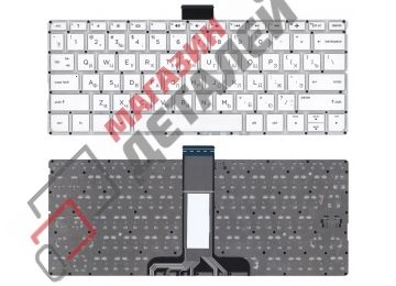 Клавиатура для ноутбука HP Stream 14-ax белая без рамки, плоский Enter