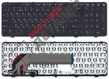 Клавиатура для ноутбука HP Probook 450 G0 450 G1 455 G1 черная с черной рамкой без подсветки