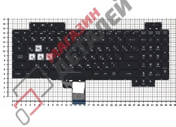 Клавиатура для ноутбука Asus ROG GL504 GL504GM GL504G GL504GS черная c белой подсветкой