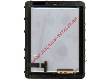 Сенсорное стекло (тачскрин) для Ipad 1 черное + рамка 3G
