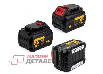 Аккумулятор TopOn для DeWalt XR Flex volt 18V 6Ah - 54V 2Ah Li-ion