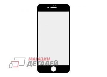Стекло + OCA в сборе с рамкой для iPhone 8, SE 2020 олеофобное покрытие (черное)