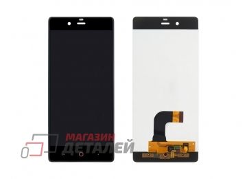 Дисплей (экран) в сборе с тачскрином для ZTE Nubia Z9 черный