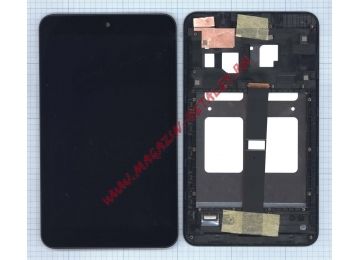 Дисплей (экран) в сборе с тачскрином для Asus MeMo Pad 8 ME181 ME181C черный с рамкой