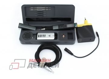 Паяльный набор Fnirsi HS02B Plus + 3 наконечника с разъемом PD + БП 100Вт + кабель C2C