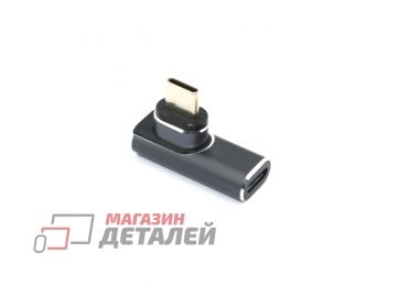 Переходник USB 4 Type C (f)-(m) угловой с магнитным разъёмом тип 2