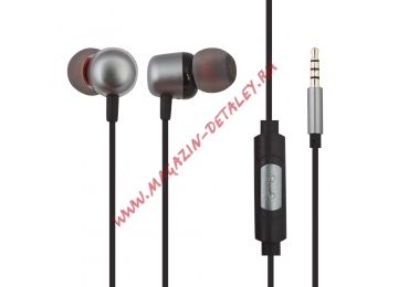 Гарнитура HOCO M31 Delighted Sound Universal Earphone With Mic (серая)