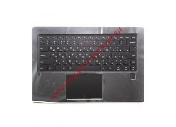Клавиатура (топ-панель) для ноутбука Lenovo Yoga 910-13IKB черная с черным топкейсом